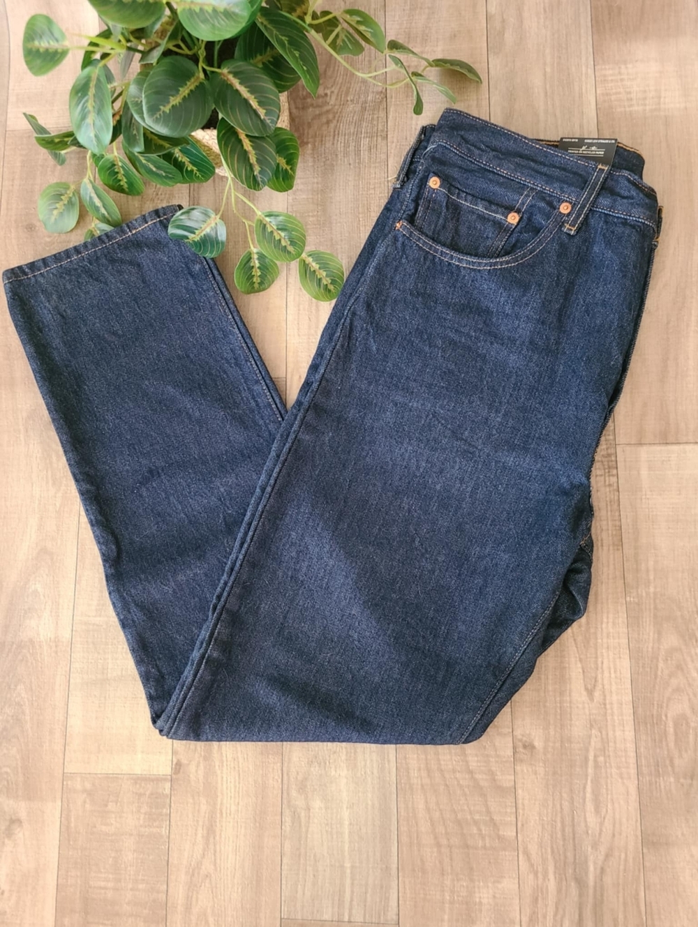 Levis 501 Original Jeans Dark Wash Size 32 X 30 - Picture 6 of 10
